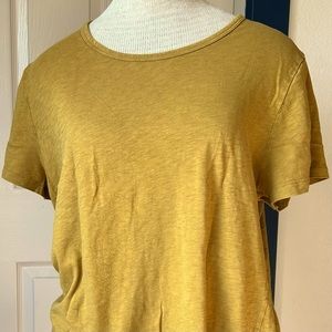 Mustard Yellow J. Crew Slub Cotton Short-Sleeve T-Shirt XXL